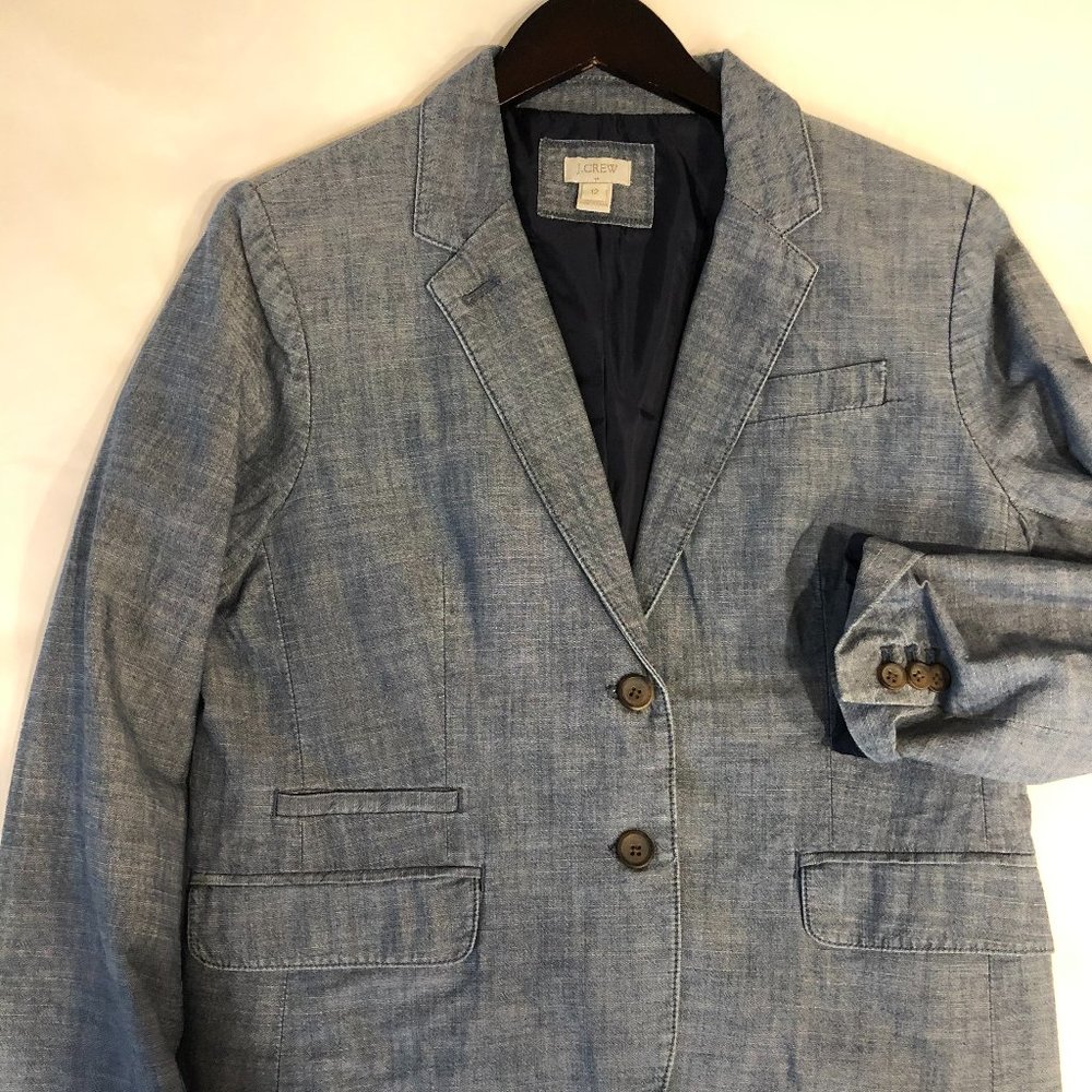 J. Crew Schoolboy Blazer Chambray [Heather Blue]